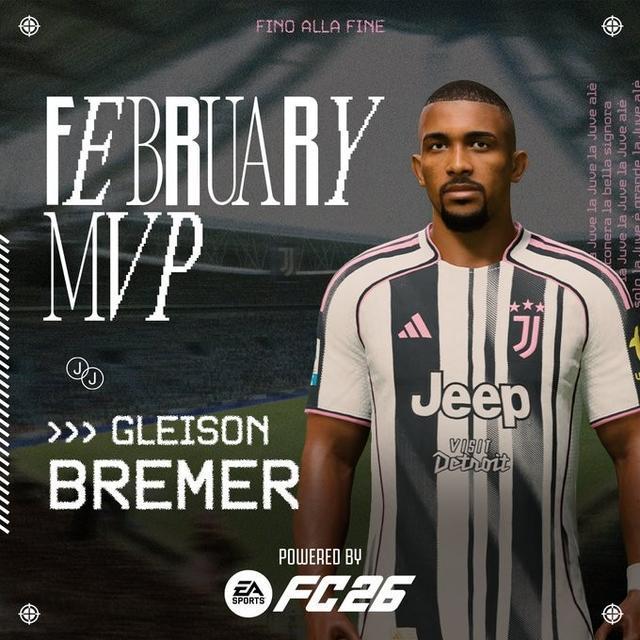 开云体育-尤文官方：布雷默当选队内2月最佳球员